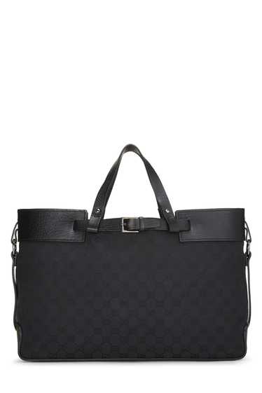 Black Original GG Canvas Buckle Tote Large - image 1