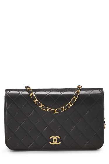 Black Quilted Lambskin Snap Full Flap Small - image 1