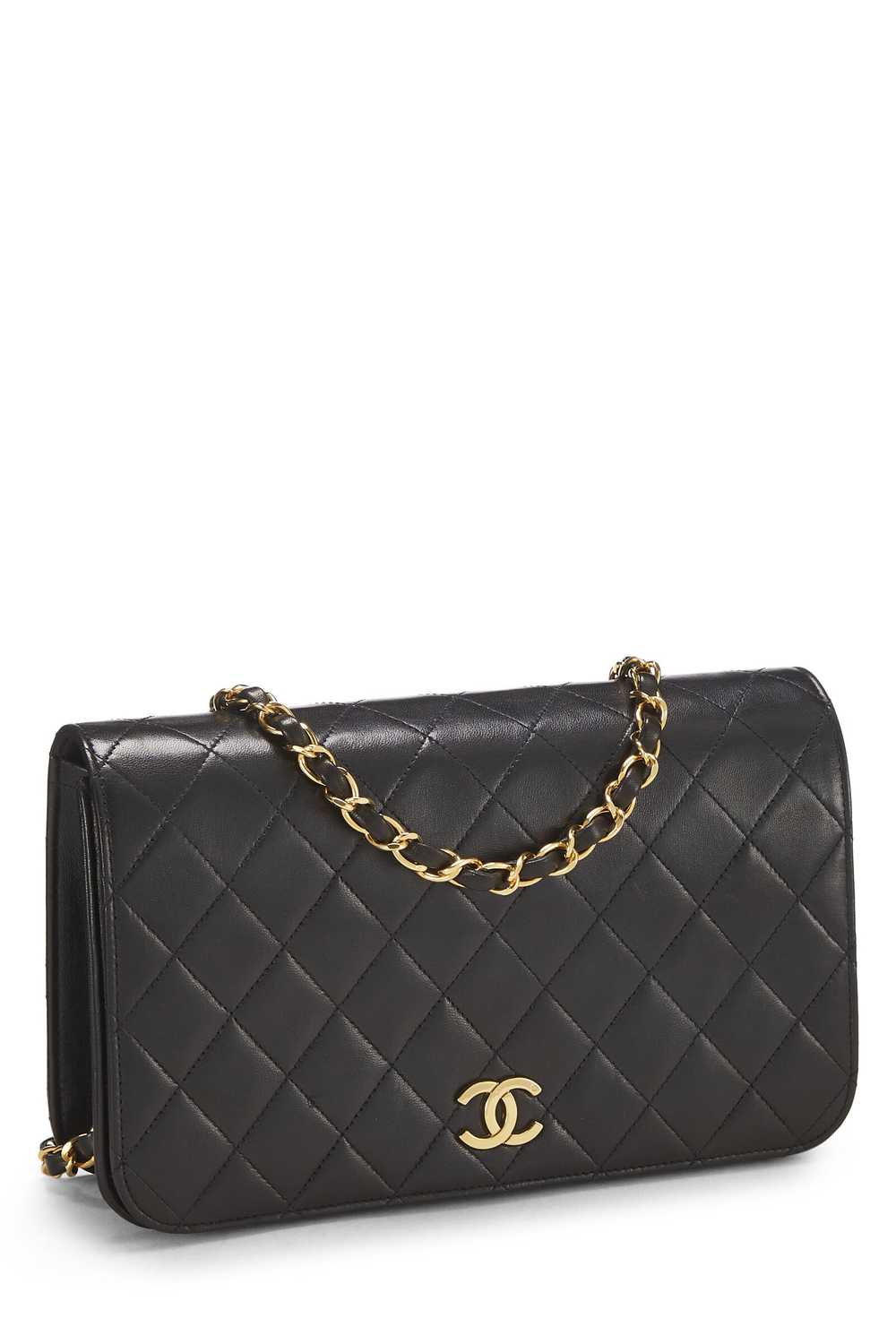 Black Quilted Lambskin Snap Full Flap Small - image 2