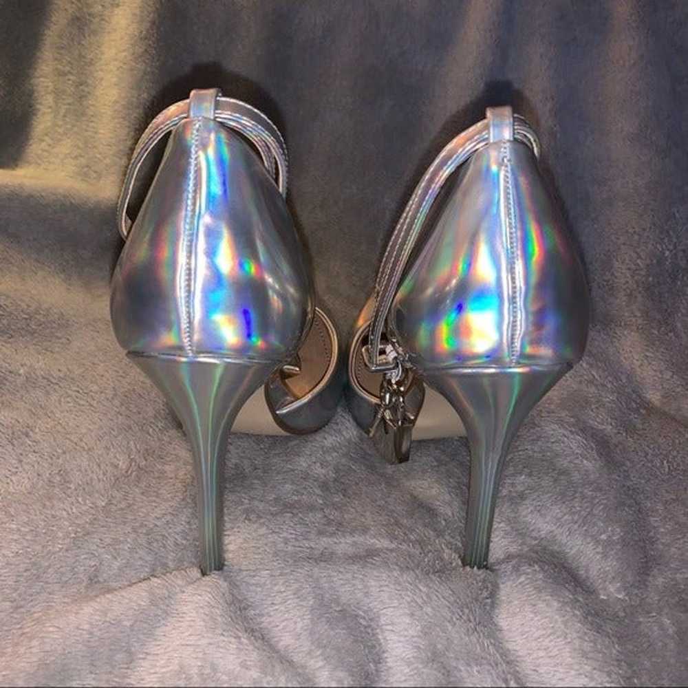 Silver Holographic Heels with Padlock Detail Just… - image 6