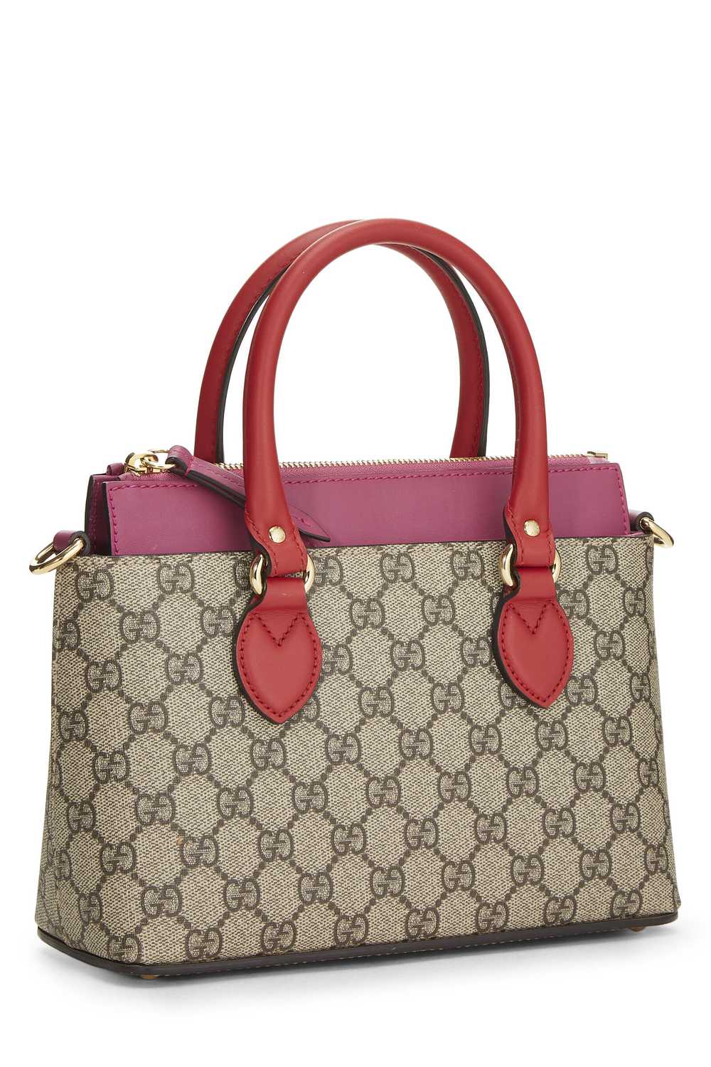 Pink & Red GG Supreme Canvas Tote Small - image 2