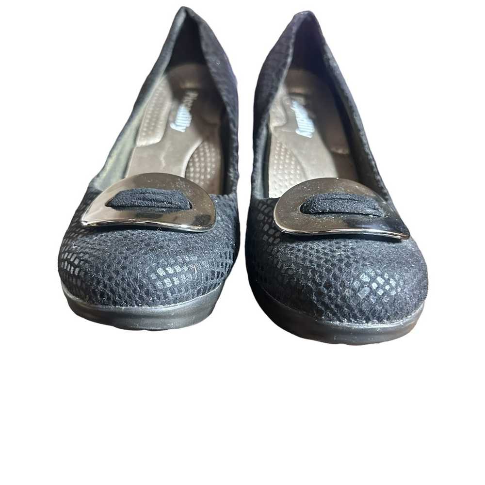 Piccadilly black snake skin heel size 9 very comf… - image 3
