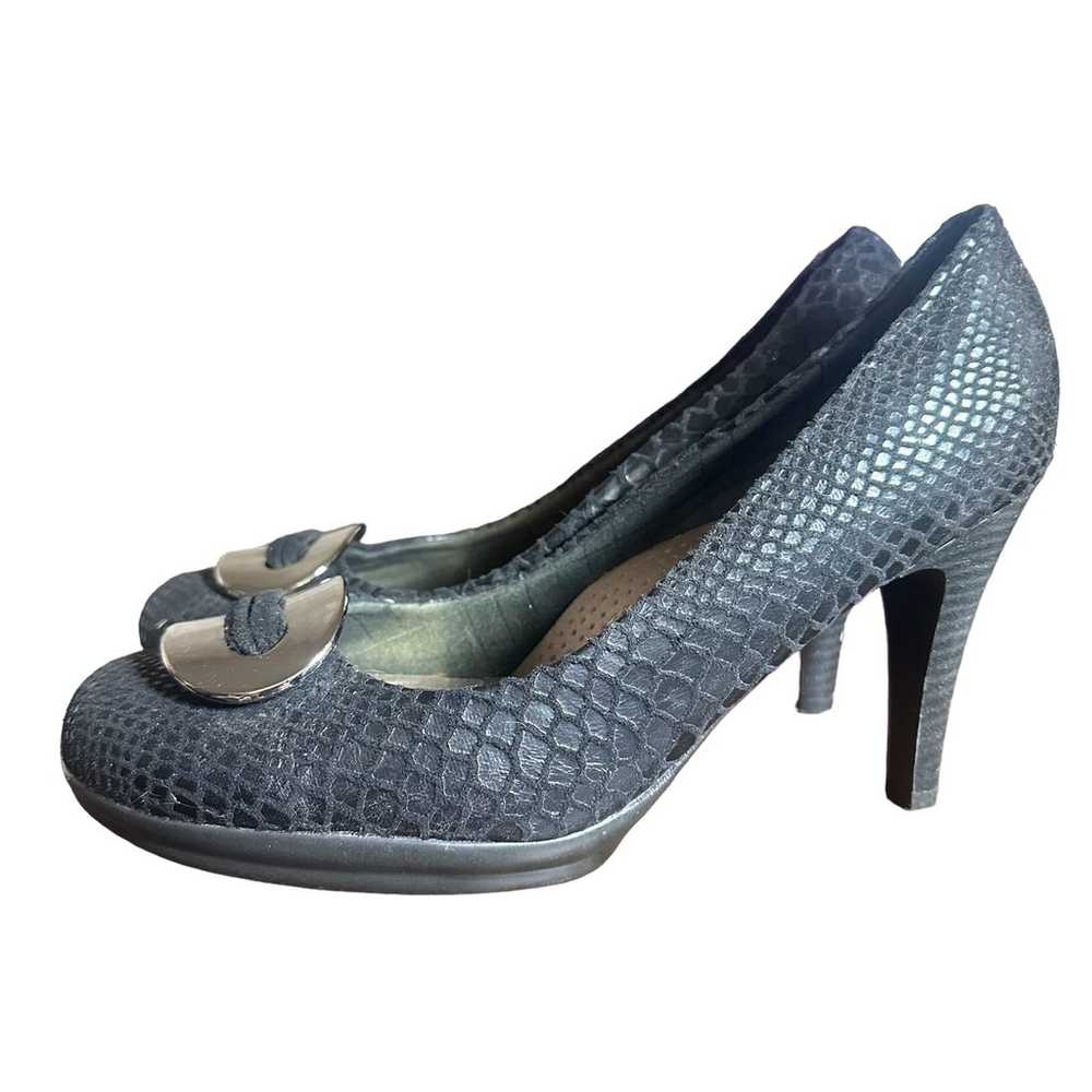 Piccadilly black snake skin heel size 9 very comf… - image 5