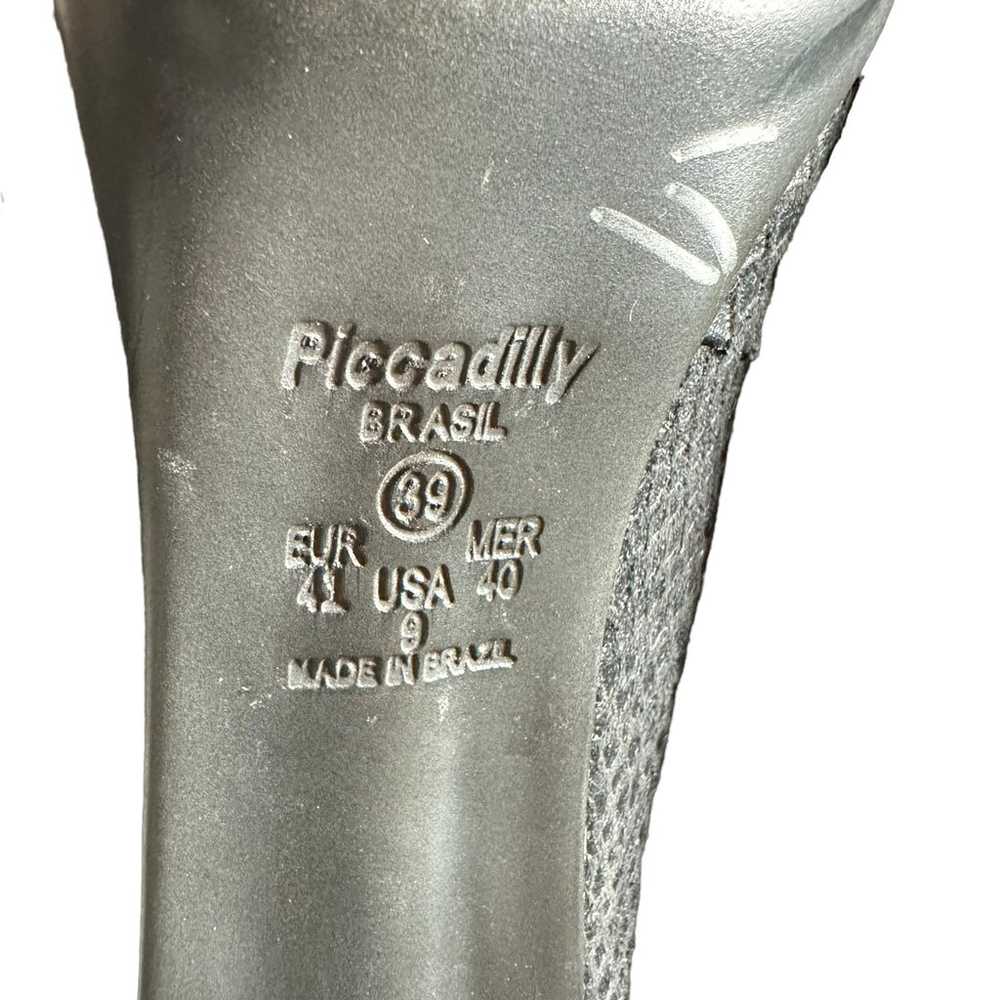 Piccadilly black snake skin heel size 9 very comf… - image 8