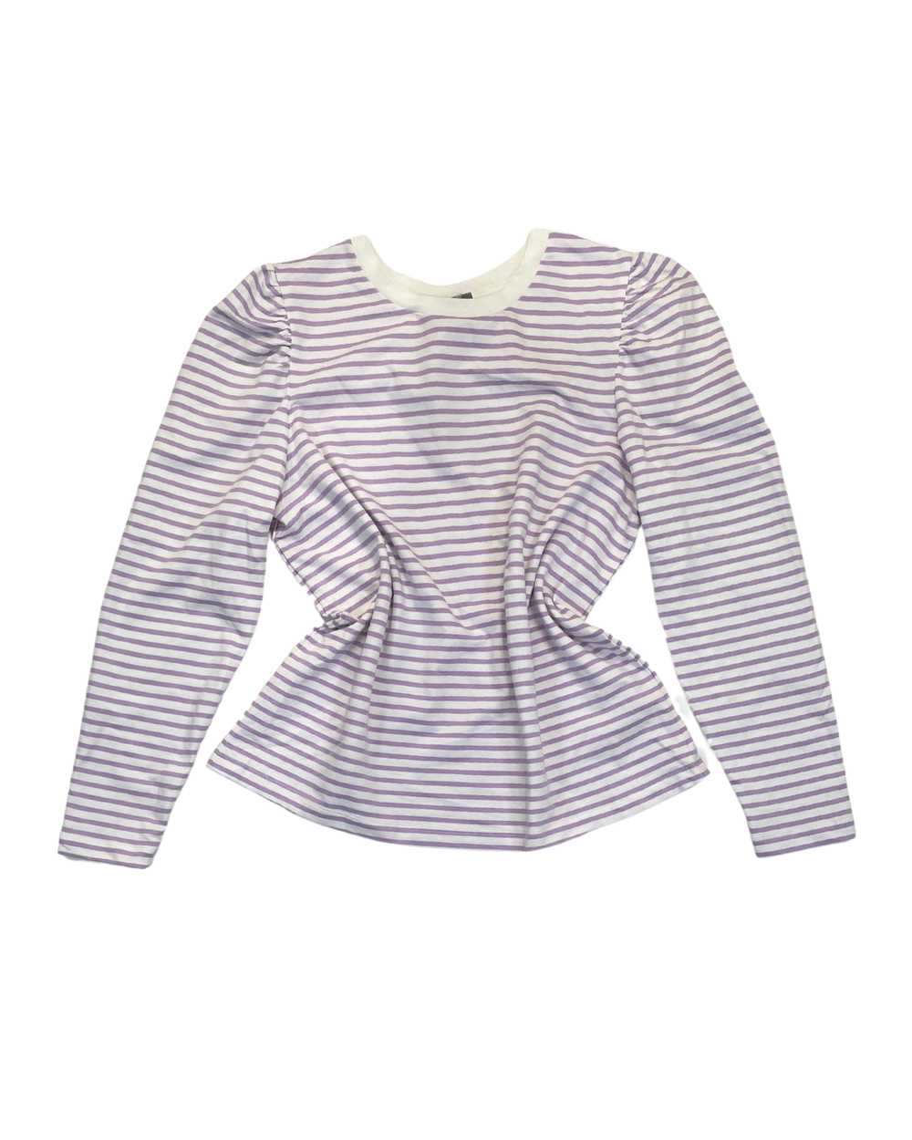 Oliver Bonas Oliver Bonas Purple Stripe Long Slee… - image 1