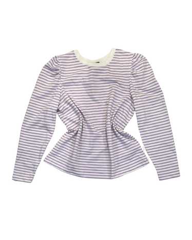 Oliver Bonas Oliver Bonas Purple Stripe Long Slee… - image 1