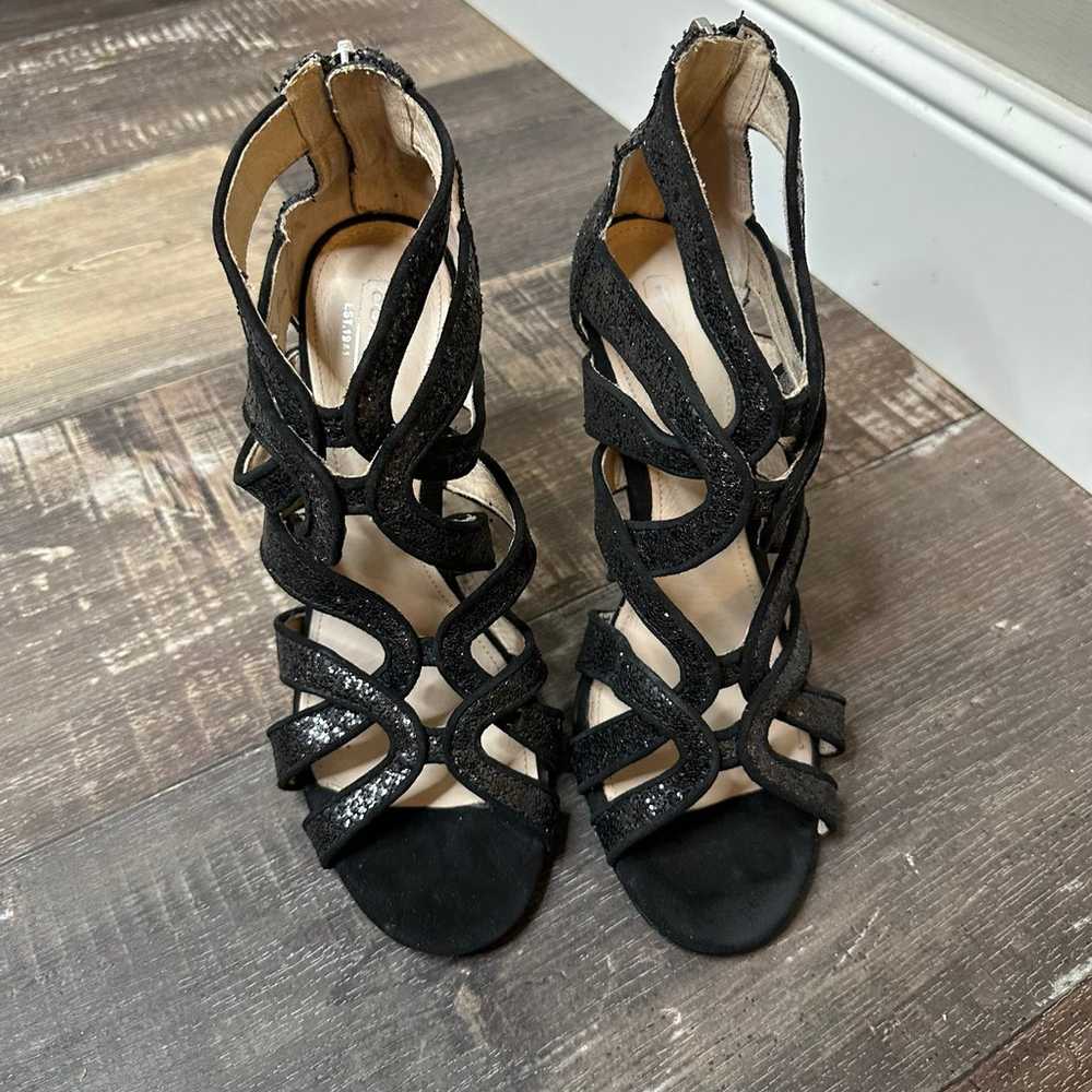 Coach Black glitter heels size: 9 women’s formal … - image 3