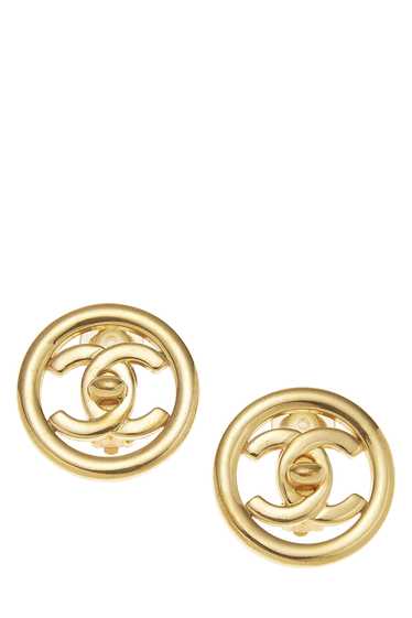 Gold 'CC' Turnlock Circle Earrings Small - image 1