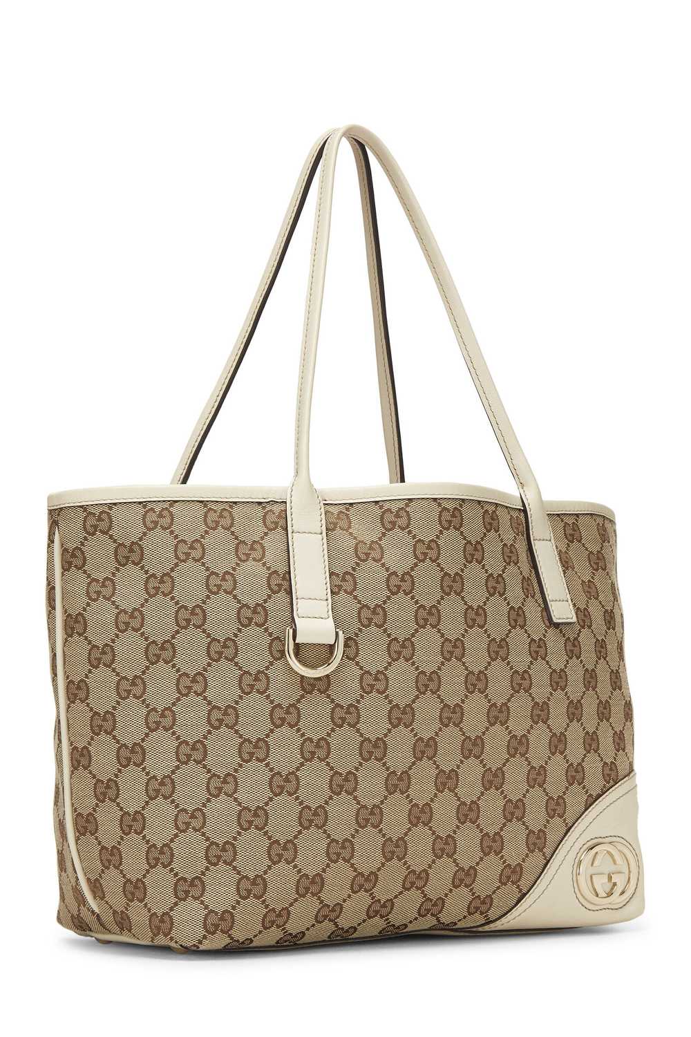 White Original GG Canvas Britt Tote - image 2