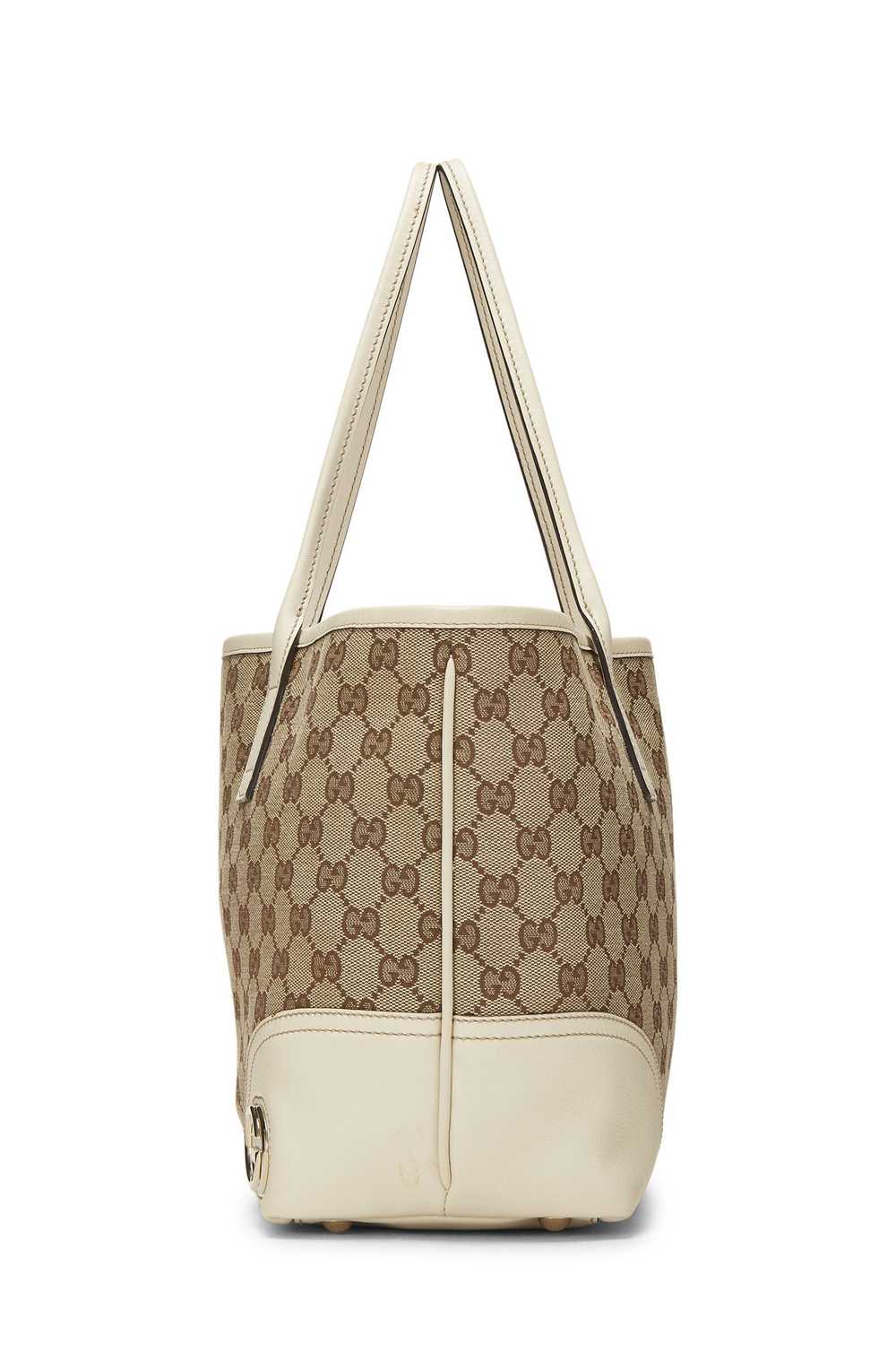 White Original GG Canvas Britt Tote - image 3