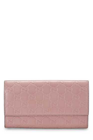 Pink Guccissima Continental Wallet