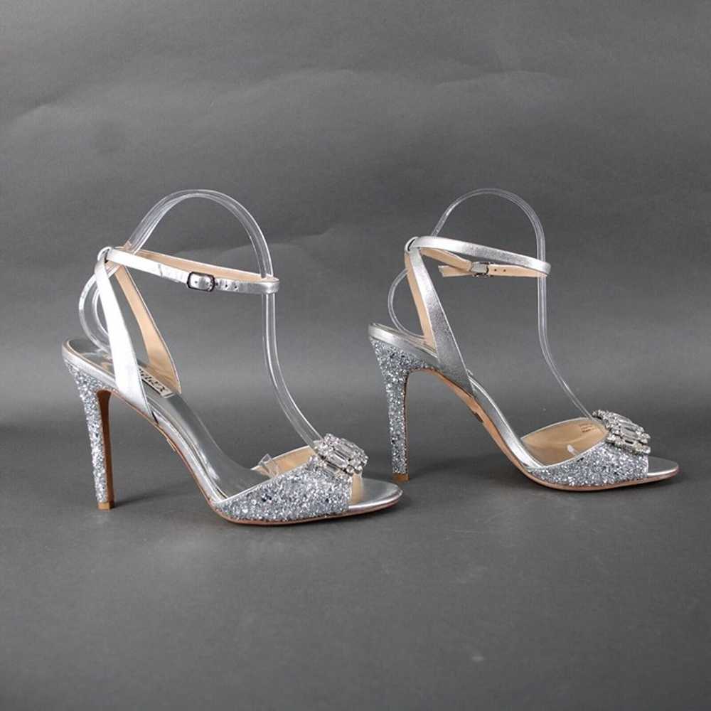 Badgley Mischka Sz 8.5 Silver Sparkley Rhinestone… - image 11