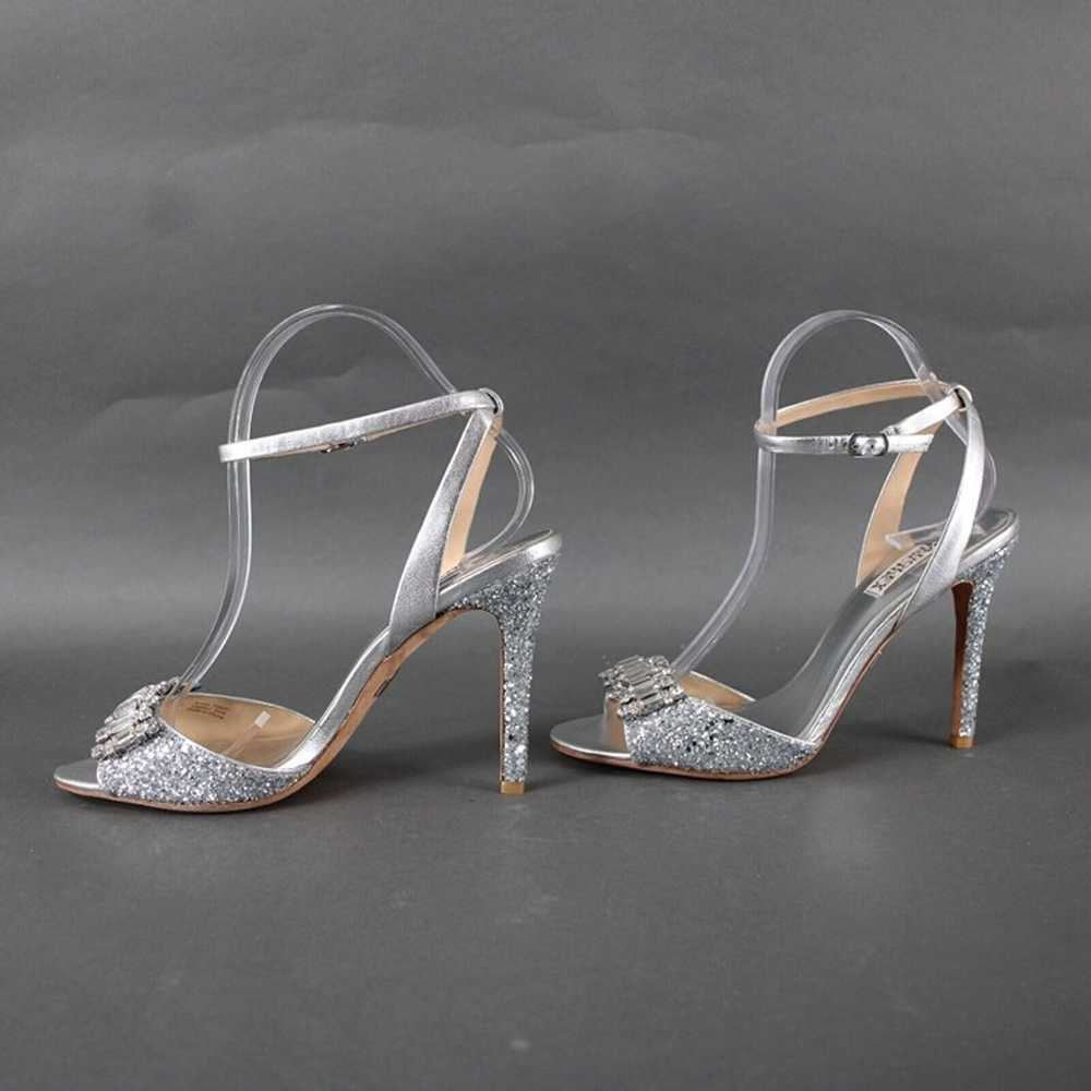 Badgley Mischka Sz 8.5 Silver Sparkley Rhinestone… - image 3