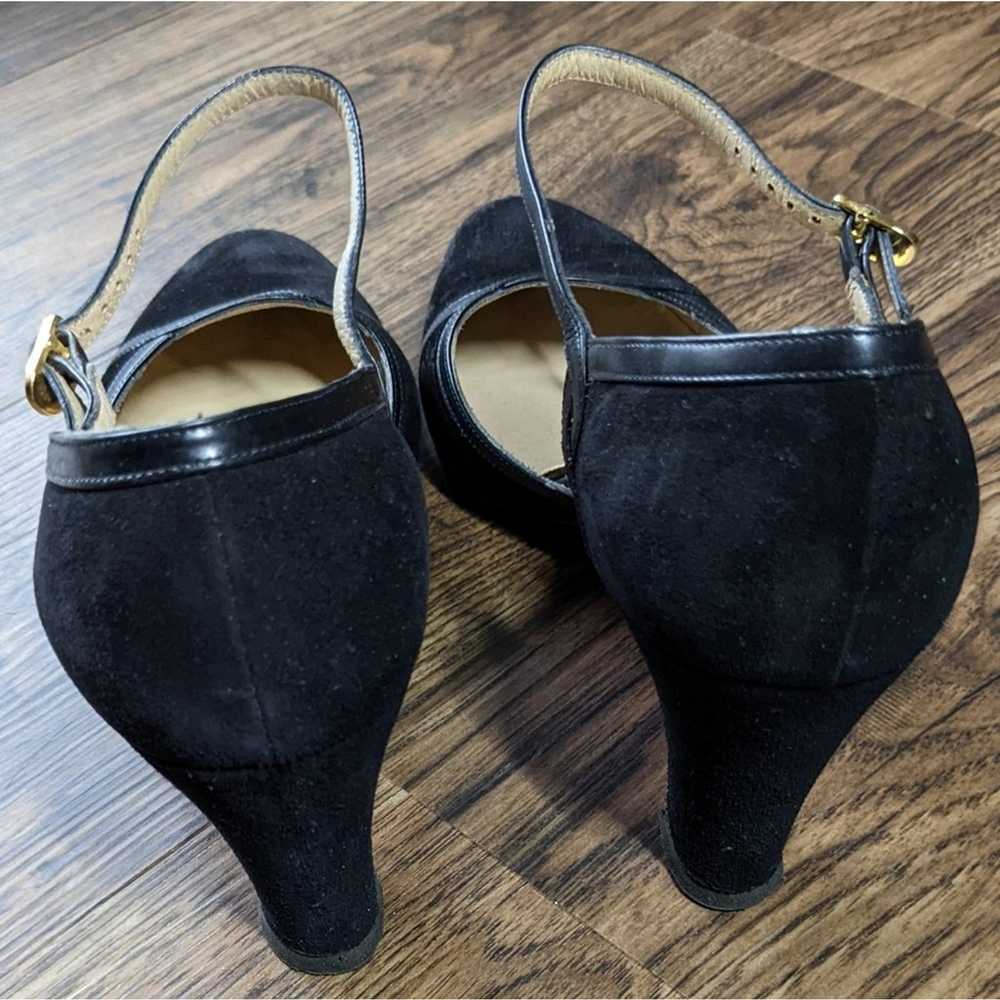 Salvatore Ferragamo vintage leather heels black s… - image 5