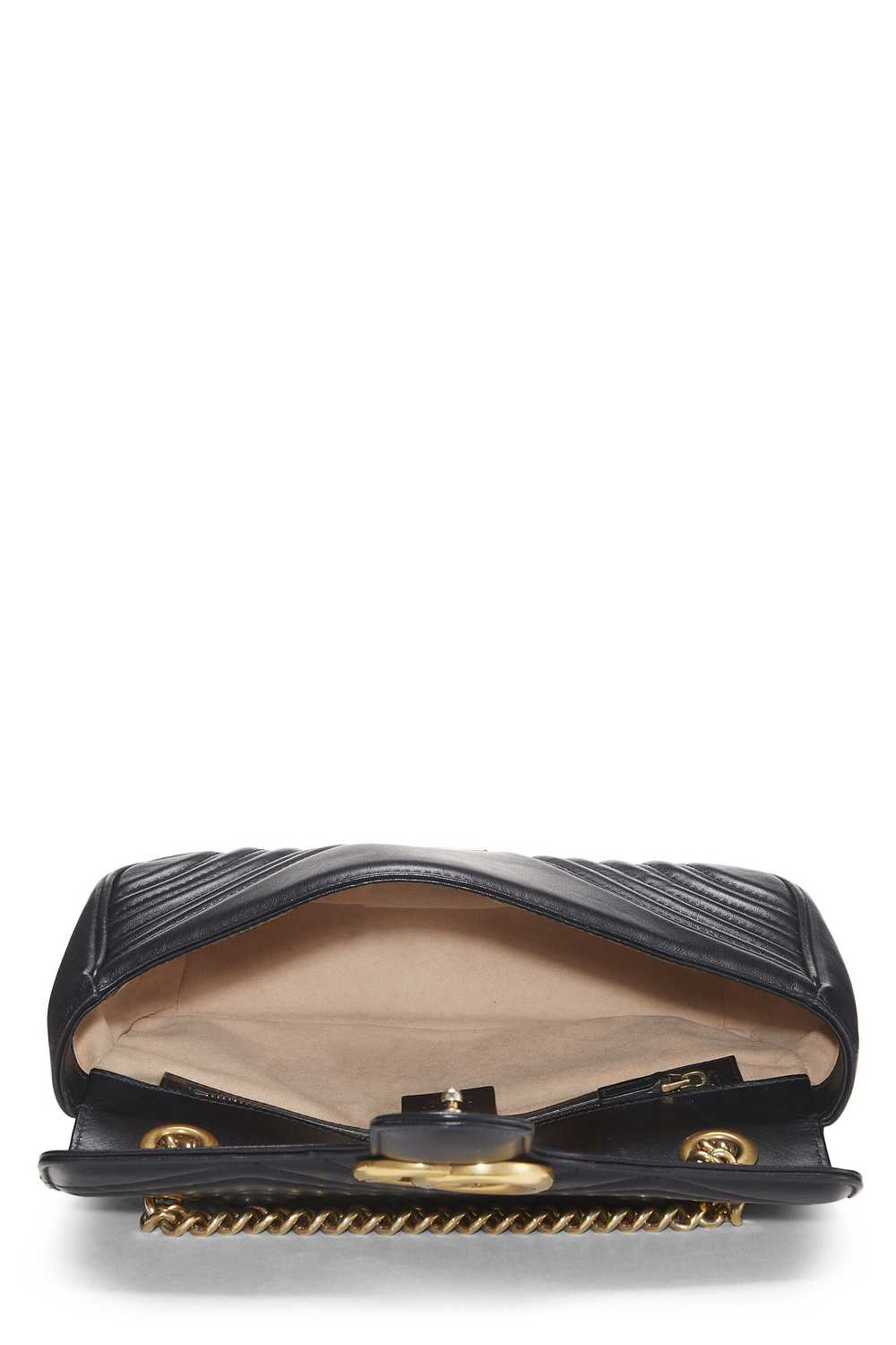 Black Leather GG Marmont Shoulder Bag Small - image 6