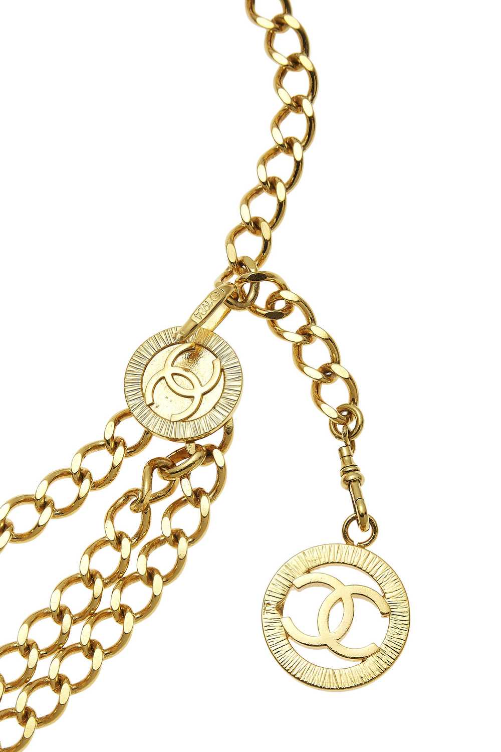 Gold Sunburst 'CC' Chain Belt 3 - image 2