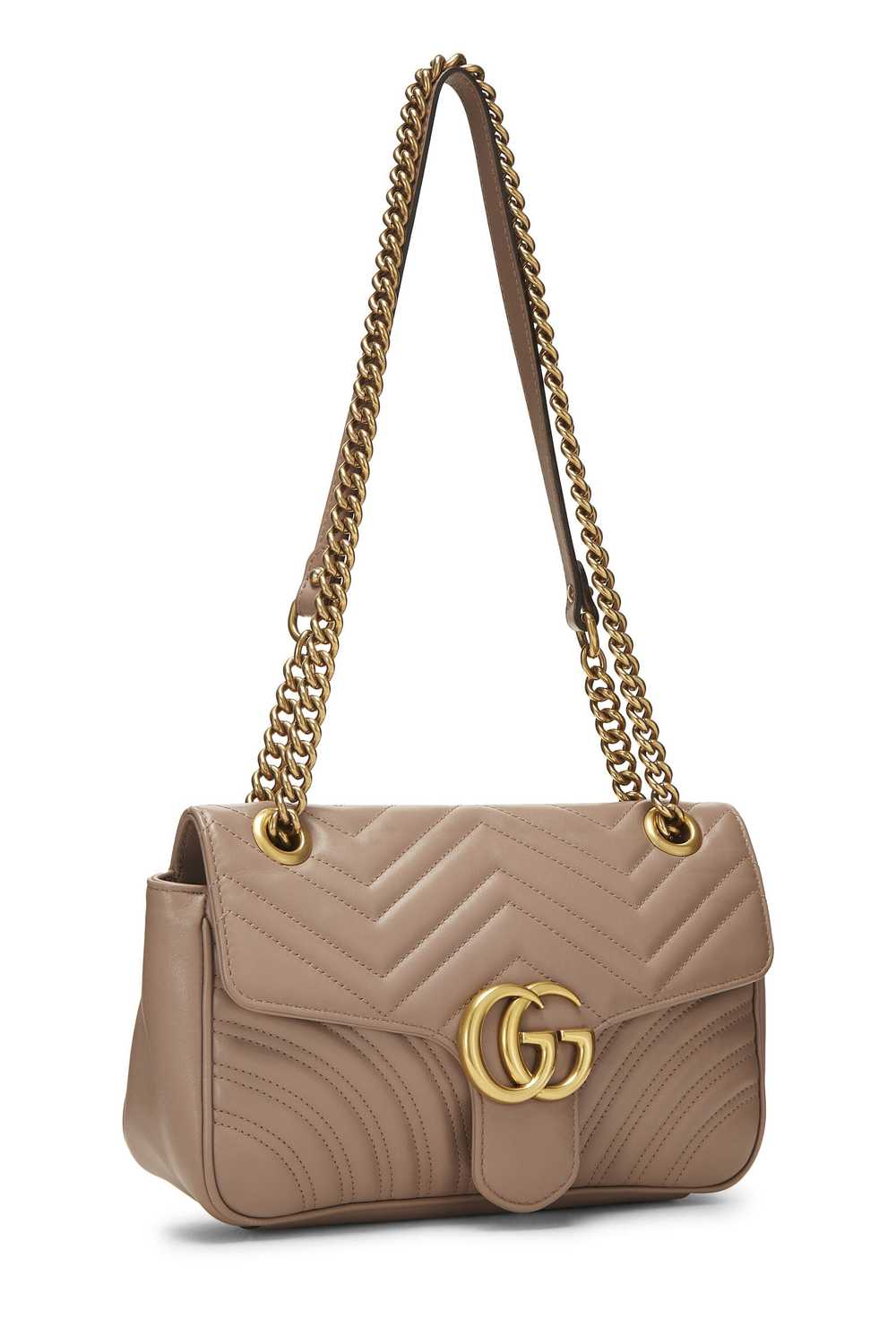 Pink Leather GG Marmont Shoulder Bag Small - image 2