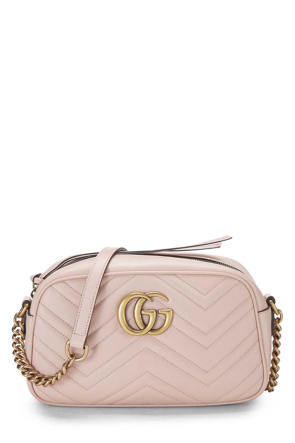 Pink Leather GG Marmont Crossbody Small - image 1