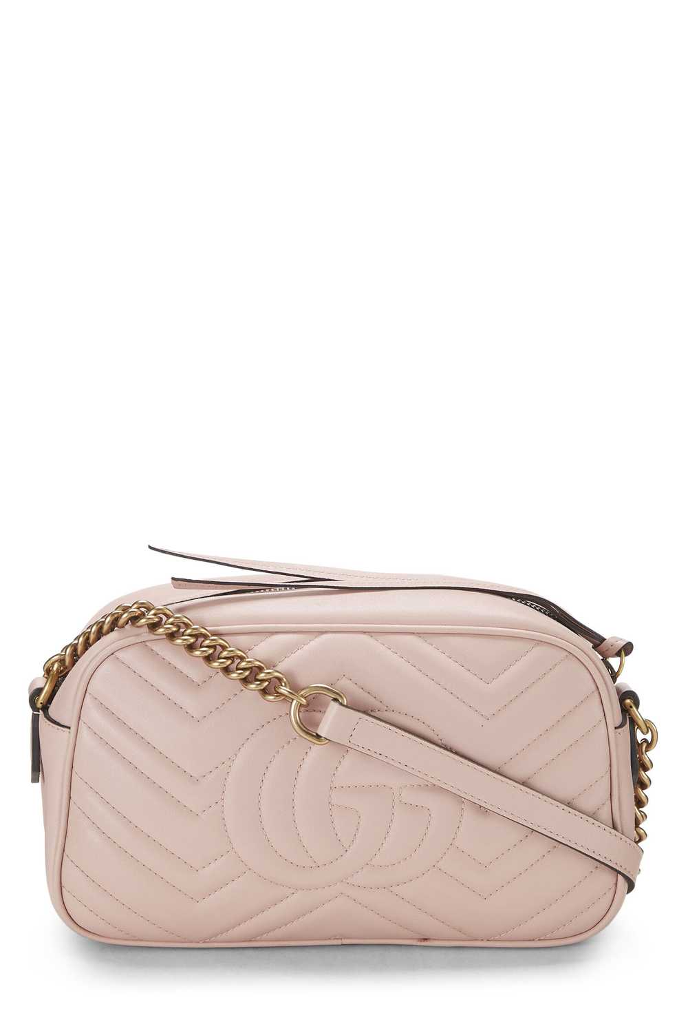 Pink Leather GG Marmont Crossbody Small - image 4