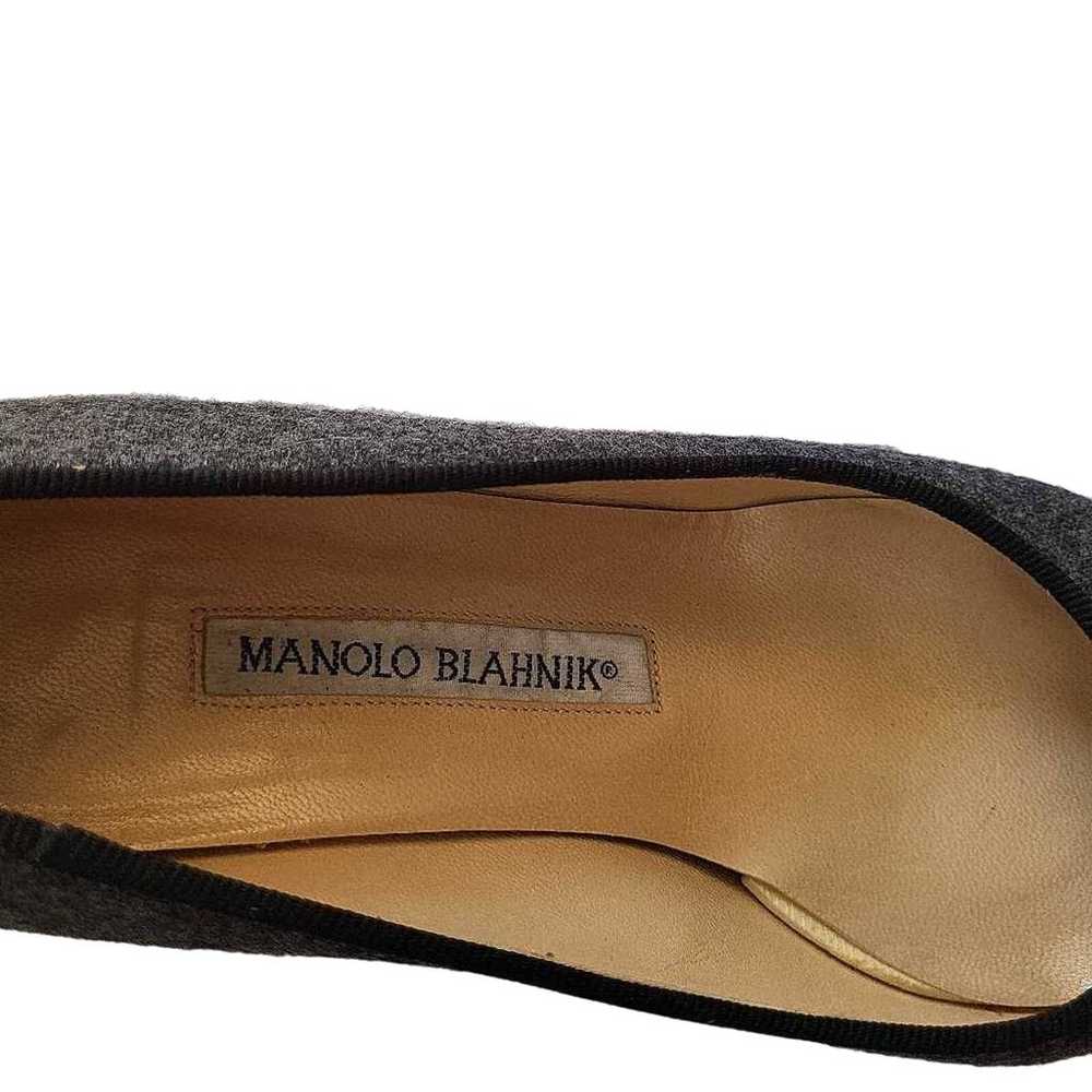 Manolo Blahnik Womens Classic Pump Heel Gray Blac… - image 5
