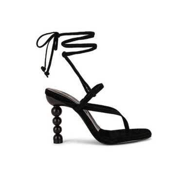 LPA Lanna sandals black suede lace up Size 9