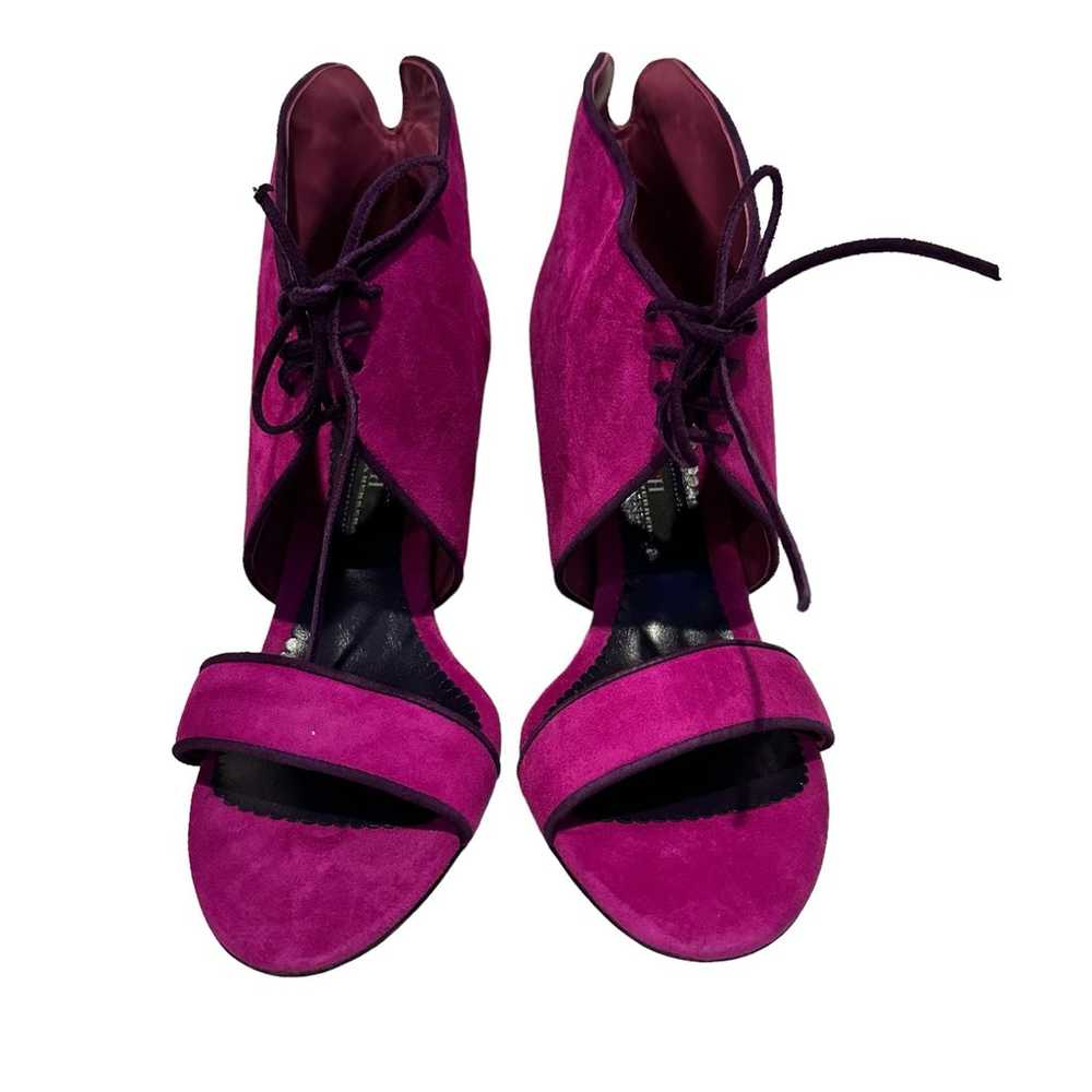 CAROLINA HERRERA CH FUCHSIA PUNK SUEDE OPEN TOE S… - image 2