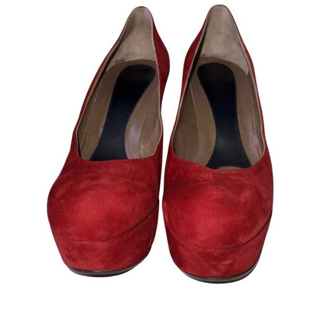 Marni Red Suede Platform Heels - image 3