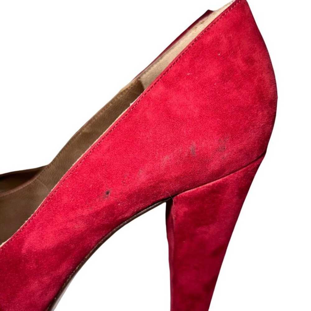 Marni Red Suede Platform Heels - image 6