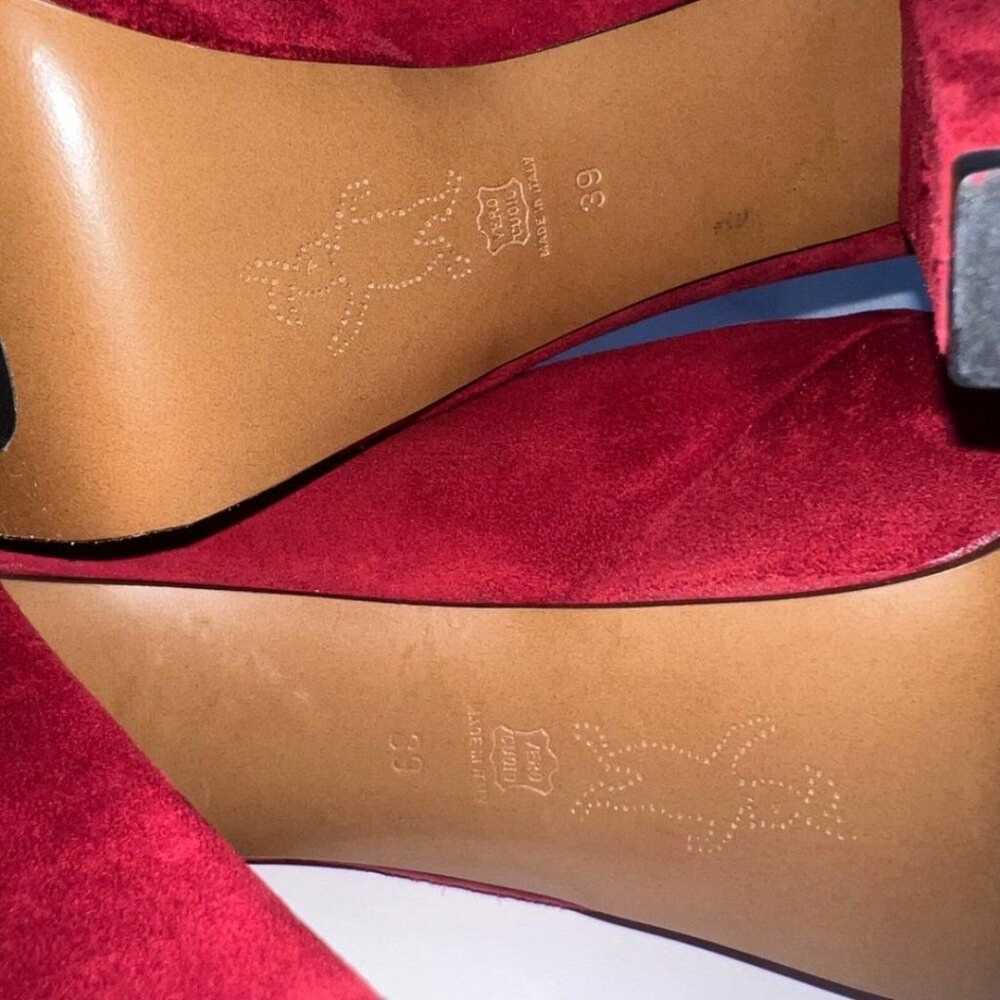 Marni Red Suede Platform Heels - image 7