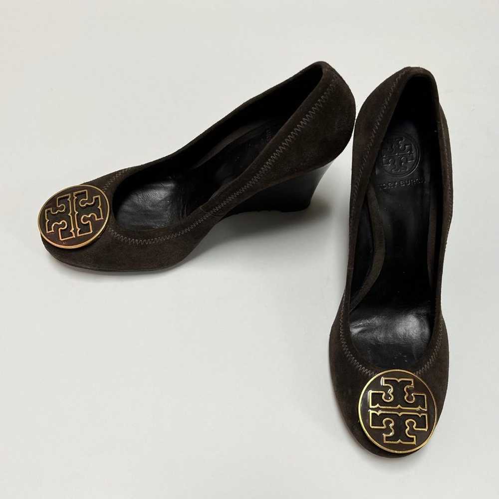 Tory Burch Suede Wedge Shoes - image 5