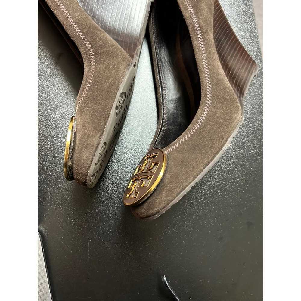Tory Burch Suede Wedge Shoes - image 6