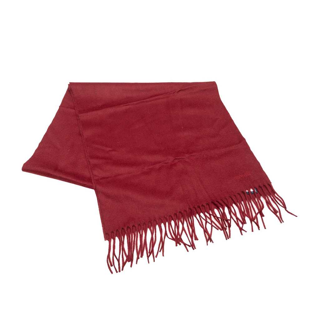 Product Details Hermes Red Fringed Cashmere Scarf - image 2