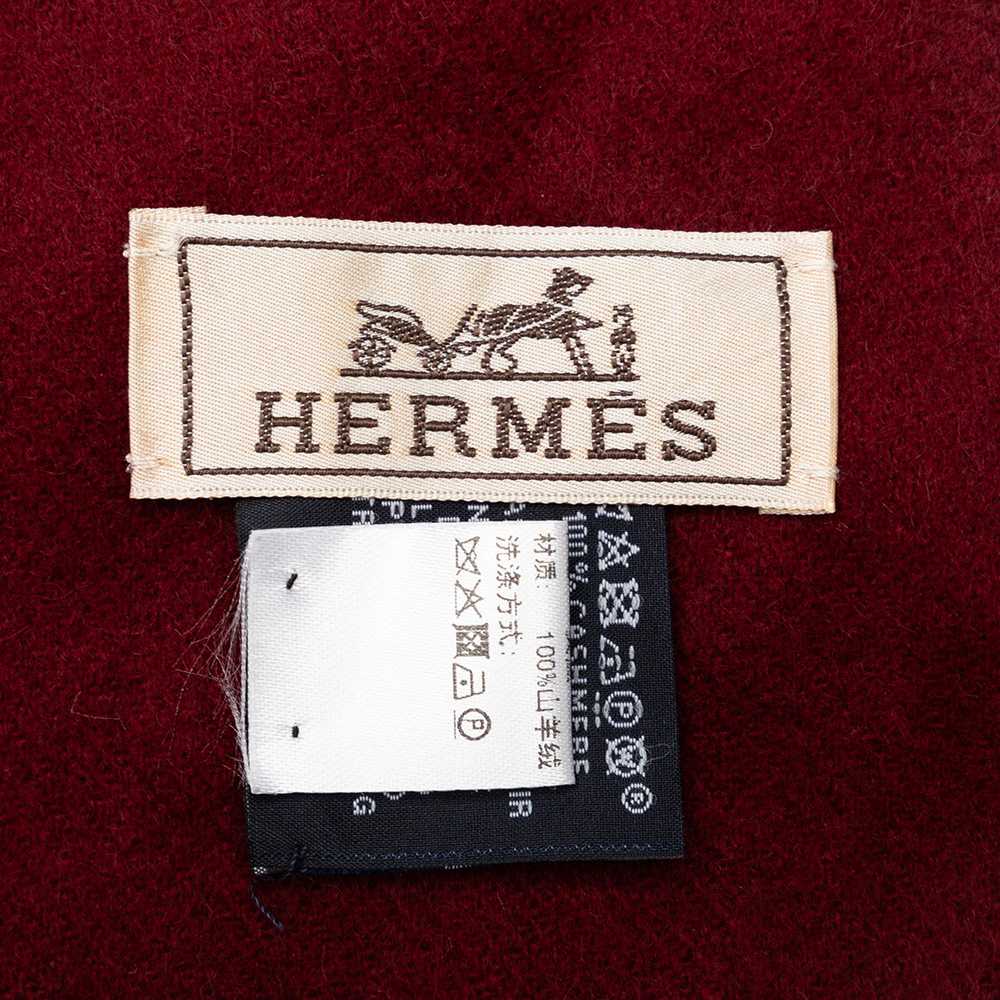 Product Details Hermes Red Fringed Cashmere Scarf - image 4