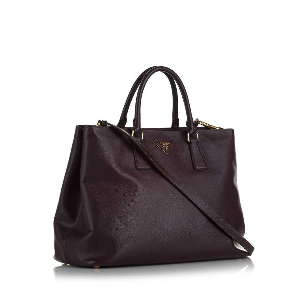 Product Details Burgundy Saffiano Cuir Twin Tote … - image 2