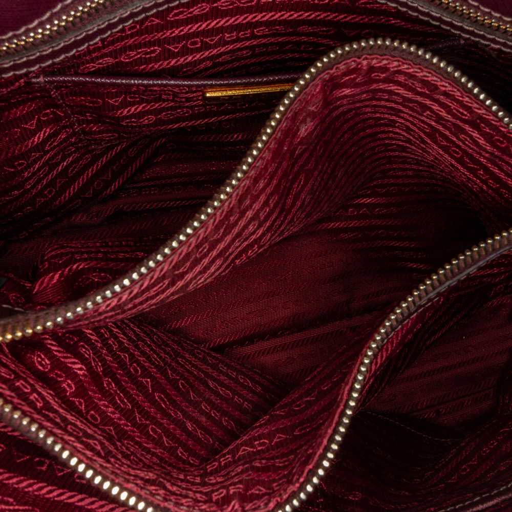 Product Details Burgundy Saffiano Cuir Twin Tote … - image 6