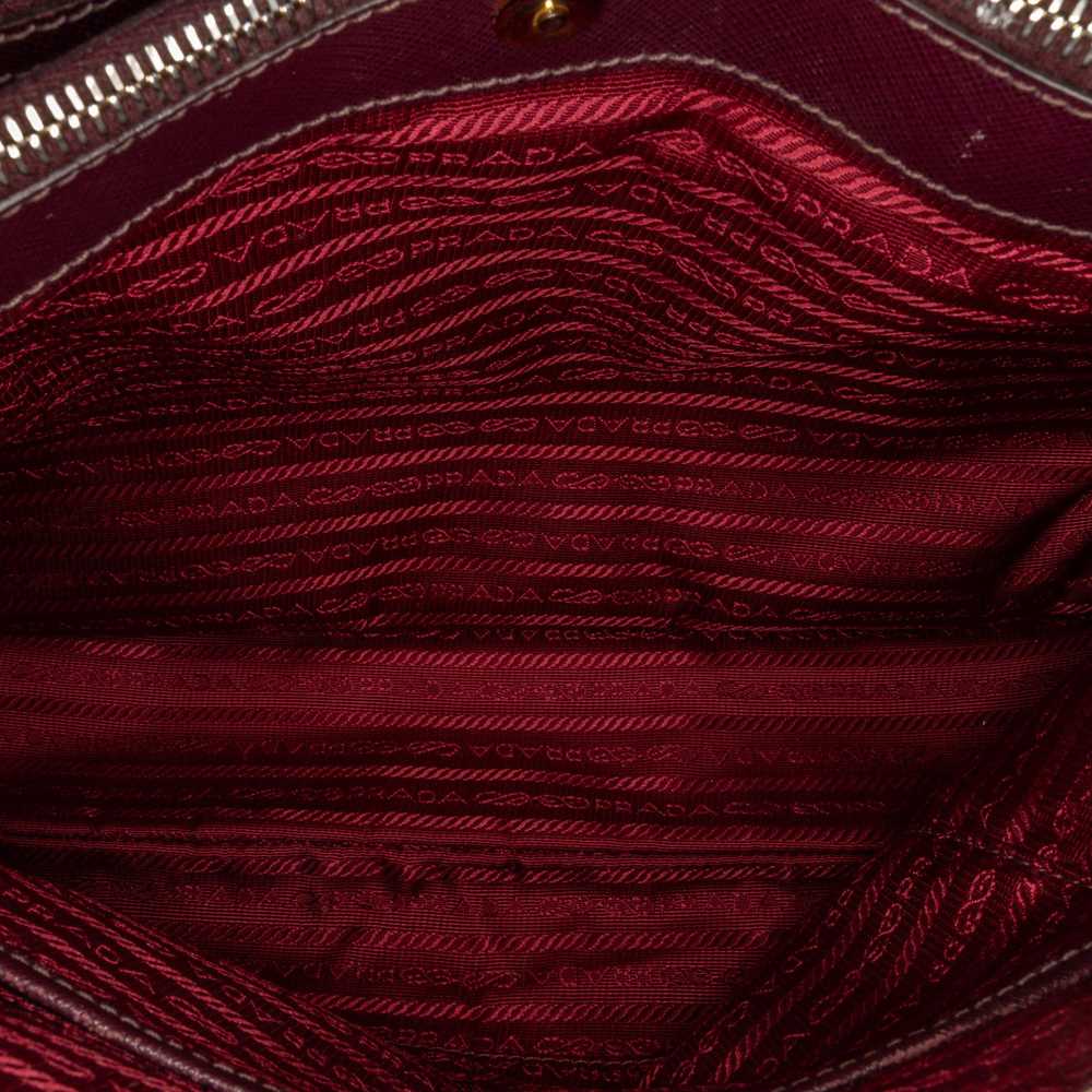 Product Details Burgundy Saffiano Cuir Twin Tote … - image 7