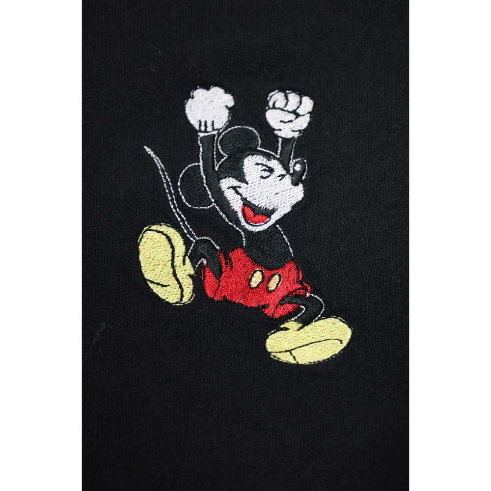 90's Classic Mickey Mouse Embroidered T-Shirt - image 4