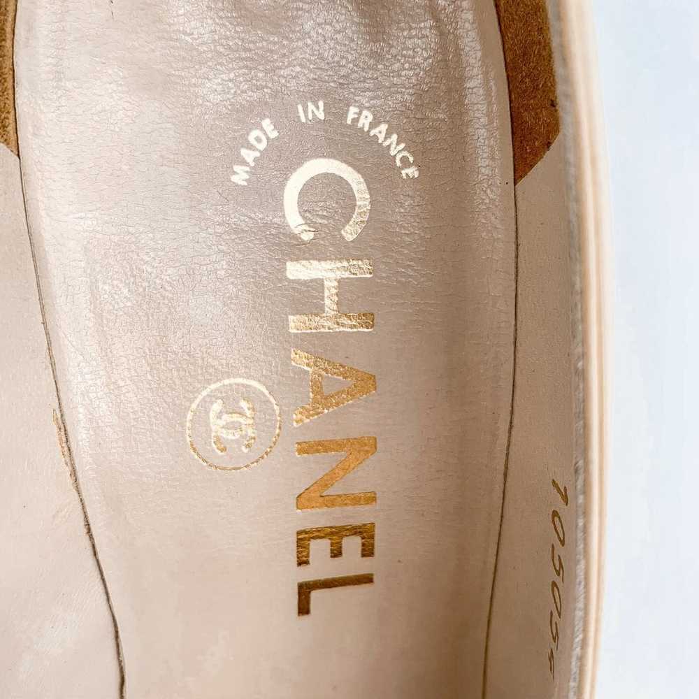 Chanel Heels Pumps Cap Toe Pointed Two Tone Leath… - image 8