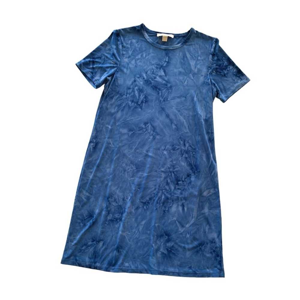 Michael Kors Midnight Blue Dye Short Sleeve Mini … - image 1