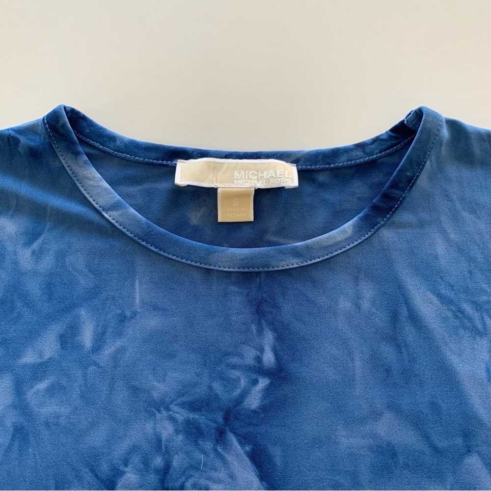 Michael Kors Midnight Blue Dye Short Sleeve Mini … - image 2