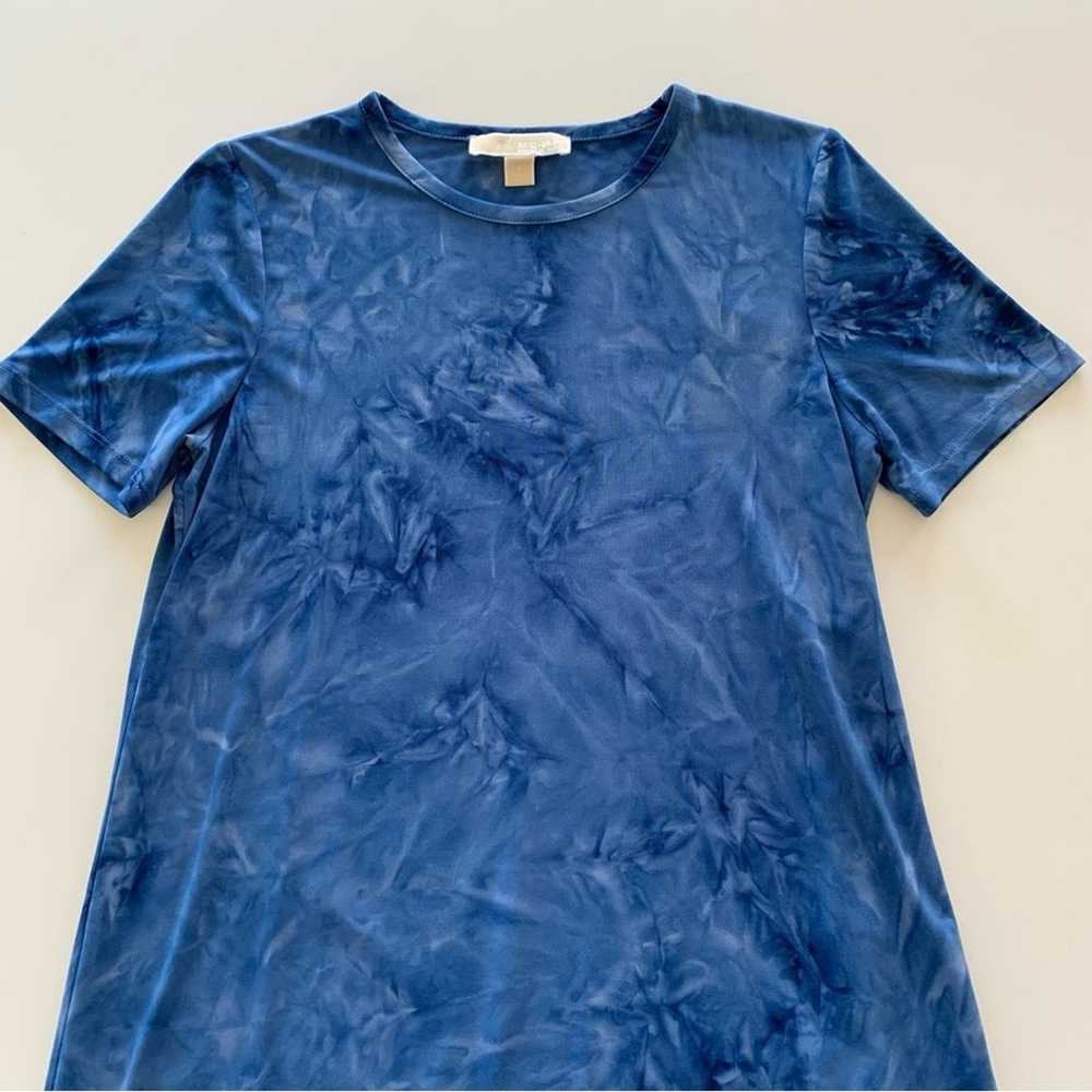 Michael Kors Midnight Blue Dye Short Sleeve Mini … - image 3