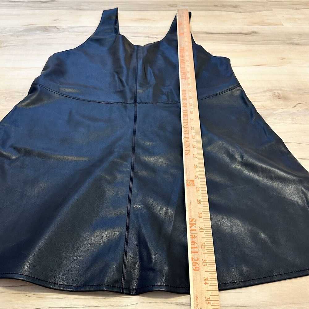 Mango Women 6 Dress Faux-leather Pinafore Dress B… - image 10