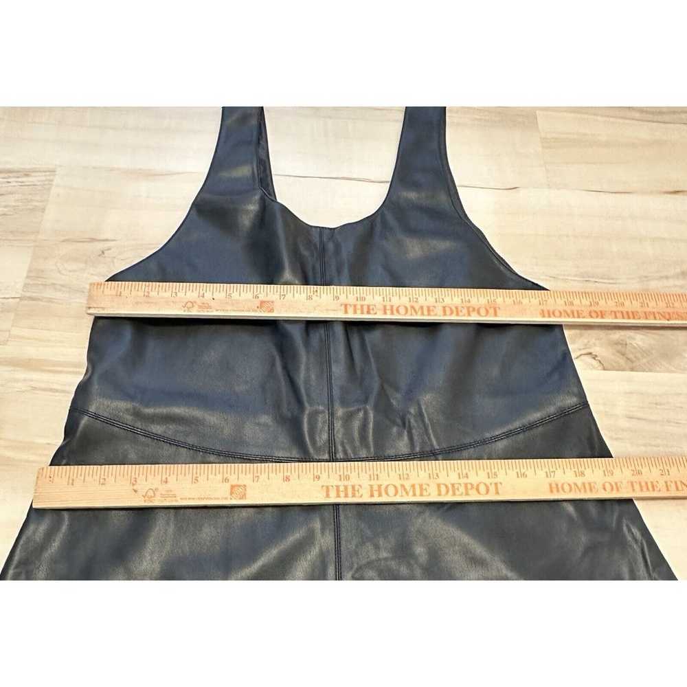 Mango Women 6 Dress Faux-leather Pinafore Dress B… - image 9