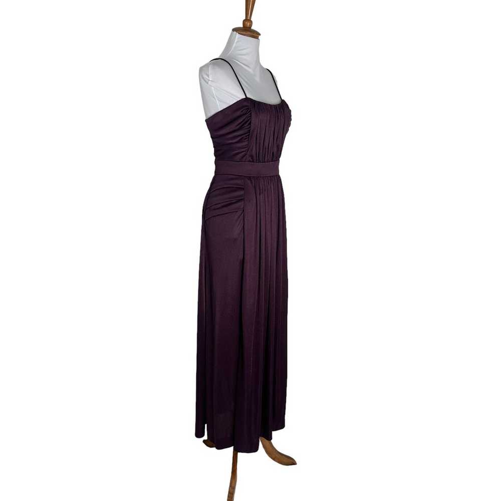 Vintage 1970s Plum Purple Slinky 70s MAxi Dress S - image 6