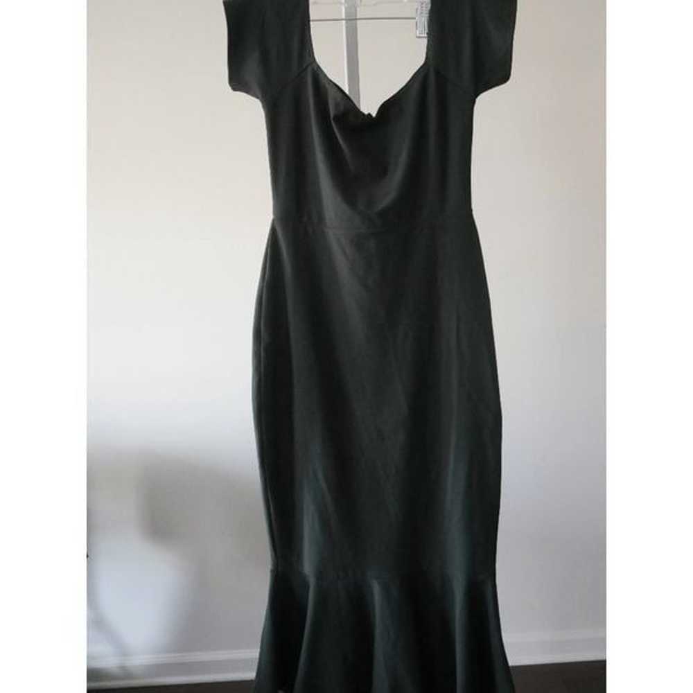 Lulu's Dark Green Off-the-Shoulder Midi Dress M - image 6