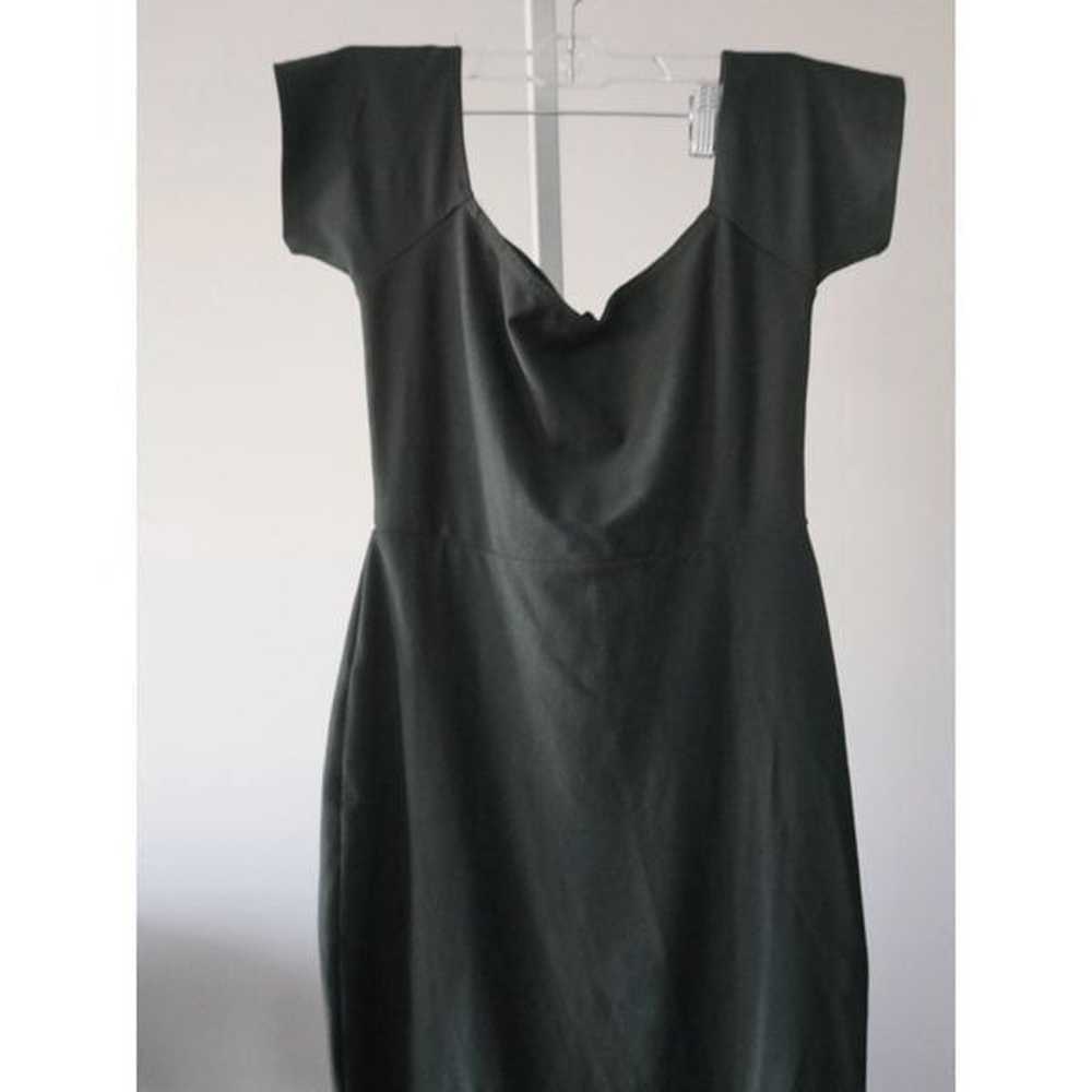 Lulu's Dark Green Off-the-Shoulder Midi Dress M - image 7