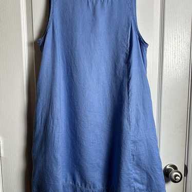 J Jill Love Linen Dress Size Petite Medium M Slee… - image 1