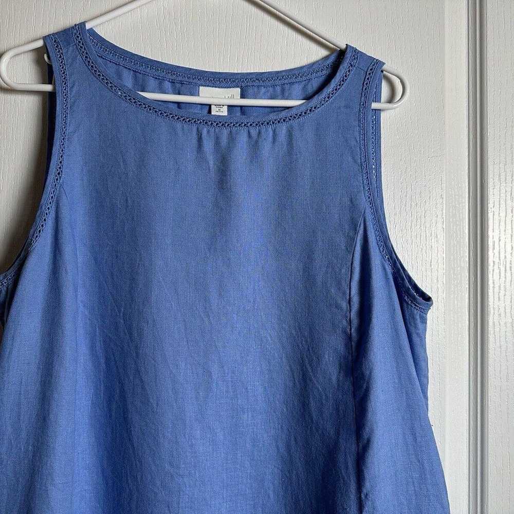 J Jill Love Linen Dress Size Petite Medium M Slee… - image 2