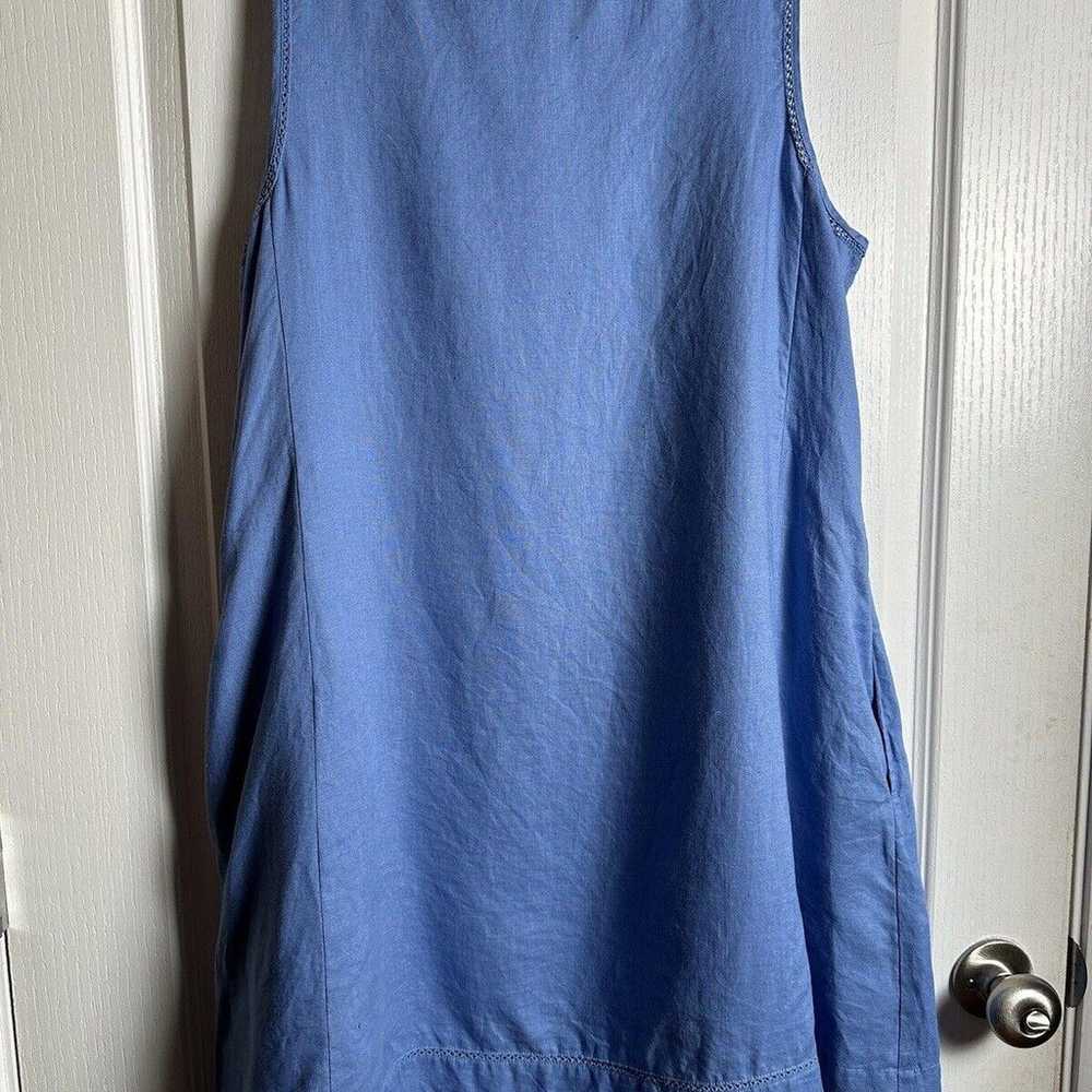 J Jill Love Linen Dress Size Petite Medium M Slee… - image 7