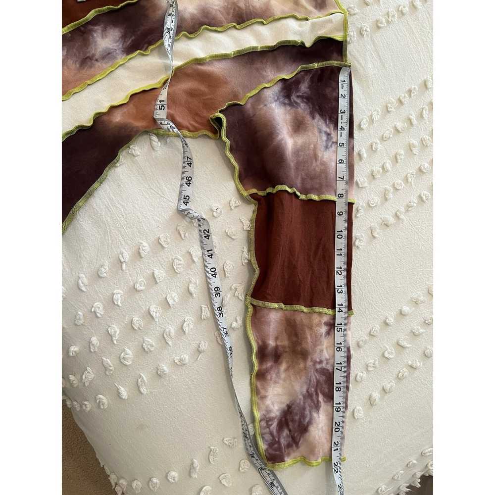 Rehab Lab Women’s Brown Green Tie-Dye Stitched Mi… - image 8